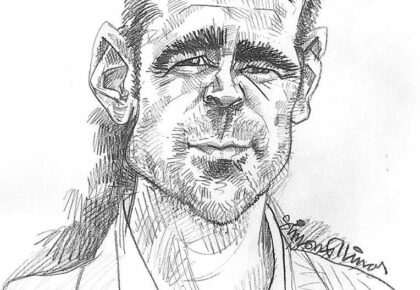 A Pencil Sketch of Colin Farrell