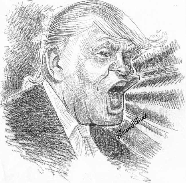 Pencil Sketch of President Donald Trump