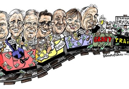Gravy Train Cartoon in the Daily Mail