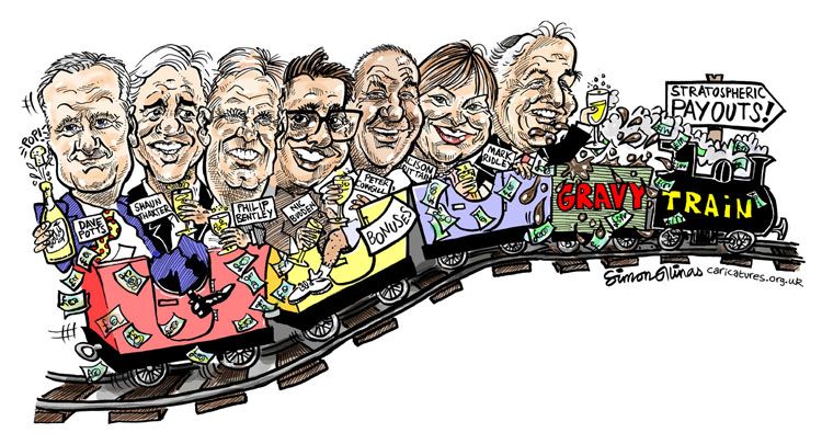Gravy Train Cartoon in the Daily Mail