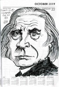 Caricature of Franz Liszt