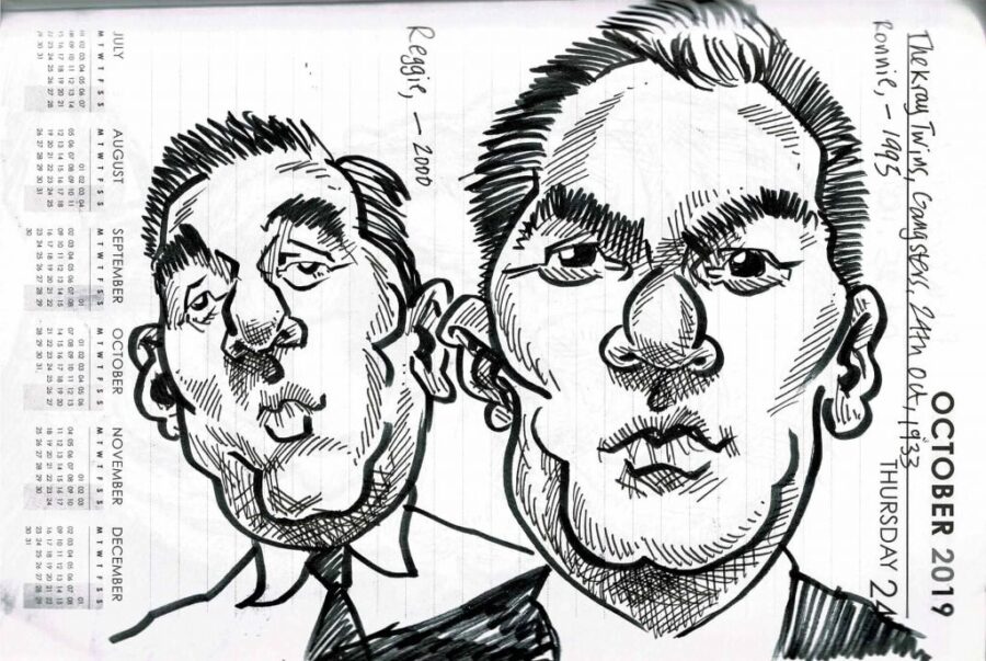 Caricature Diary – The Kray Twins
