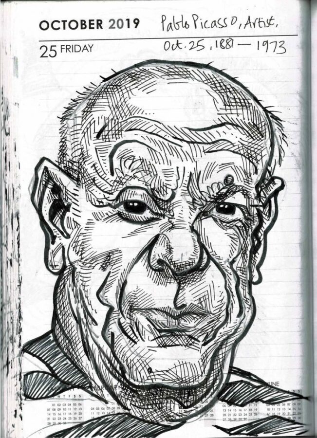 Caricature Diary October 25 Pablo Picasso
