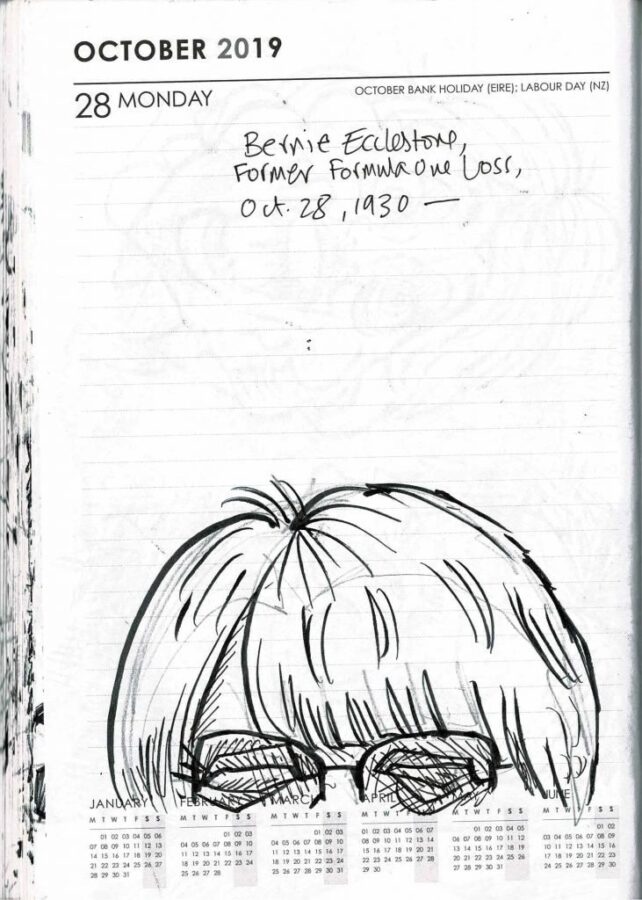 Caricature of Bernie Ecclestone