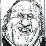 Caricature of Gerard Depardieu