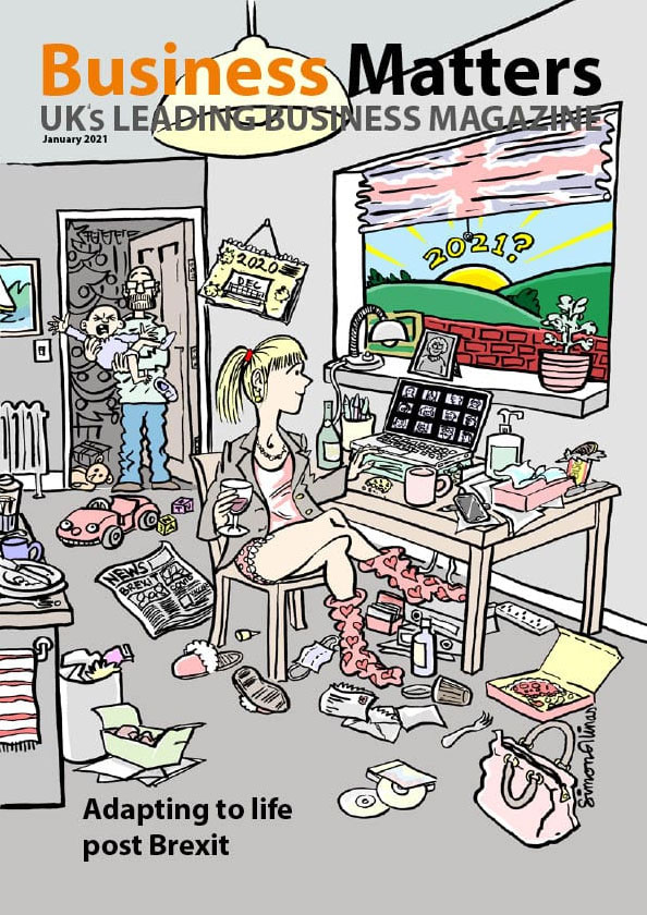 Cartoon on Cover of Business Matters Magazine