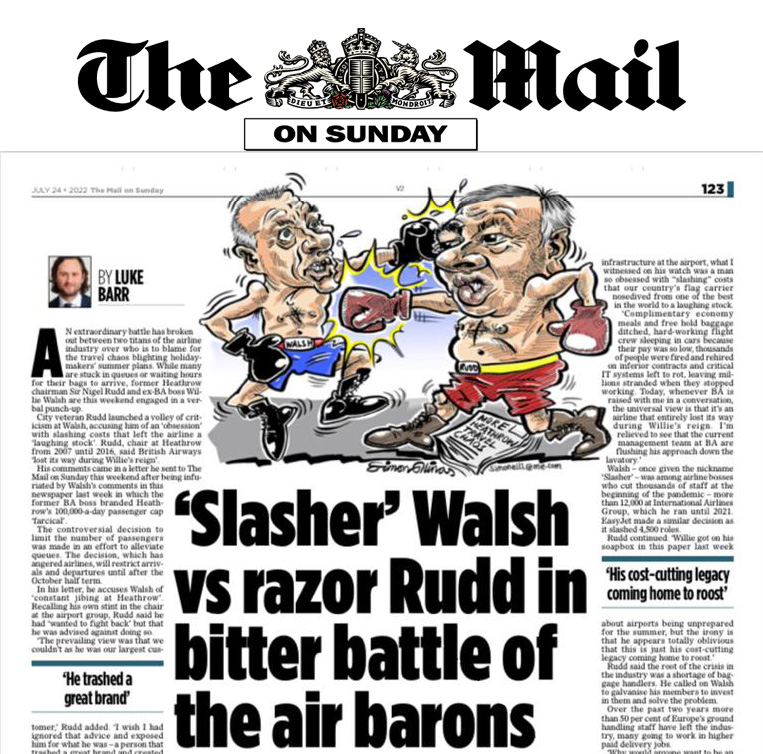 Cartoon for Mail on Sunday newspaper