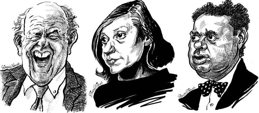 Celebrity Caricatures Caricatures of Three Poets for the London Underground Book