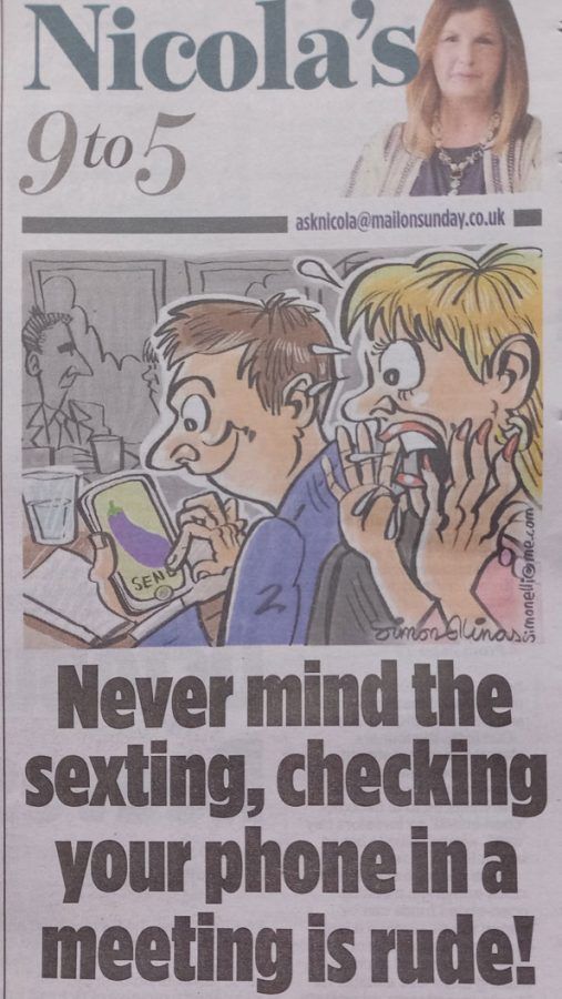 Cartoon in Nicola Horlick Page in the Mail on Sunday